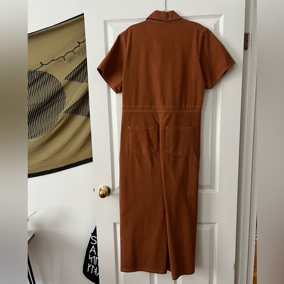 No. 6 Rust Brown Short-Sleeve Utility Jumpsuit - Picture 4 of 6